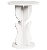 VidaXL Bijzettafel Wit 39.5 x 39.5 x 53.5 cm Massief grenenhout