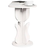 VidaXL Bijzettafel Wit 39.5 x 39.5 x 53.5 cm Massief grenenhout