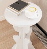 VidaXL Bijzettafel Wit 39.5 x 39.5 x 53.5 cm Massief grenenhout