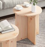VidaXL Salontafel 2 pcs Naturel 41,5 x 41,5 x 41 cm Massief grenenhout