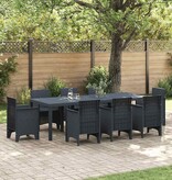 VidaXL Tuinstafel Antraciet 250 x 100 x 73 cm poly rattan