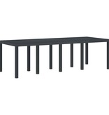 VidaXL Tuinstafel Antraciet 250 x 100 x 73 cm poly rattan