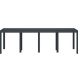 VidaXL Tuinstafel Antraciet 250 x 100 x 73 cm poly rattan