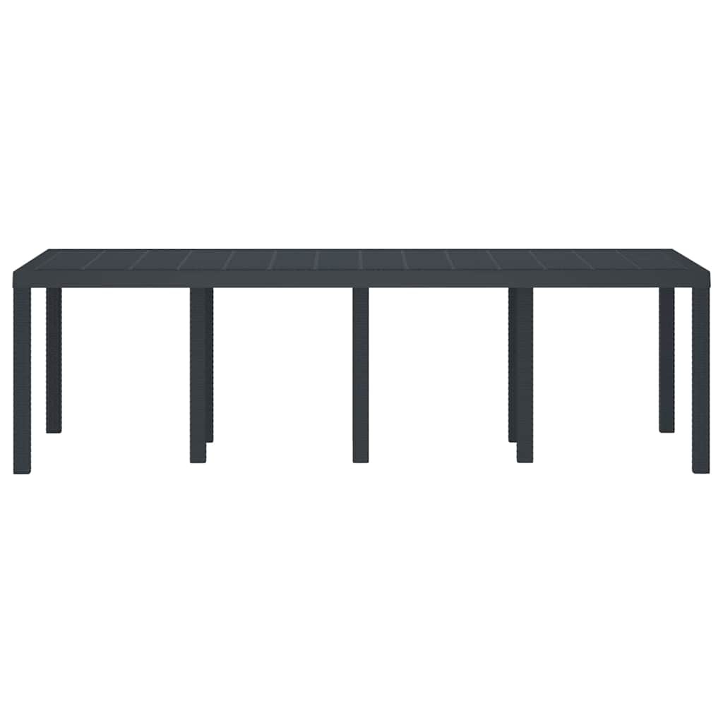VidaXL Tuinstafel Antraciet 250 x 100 x 73 cm poly rattan