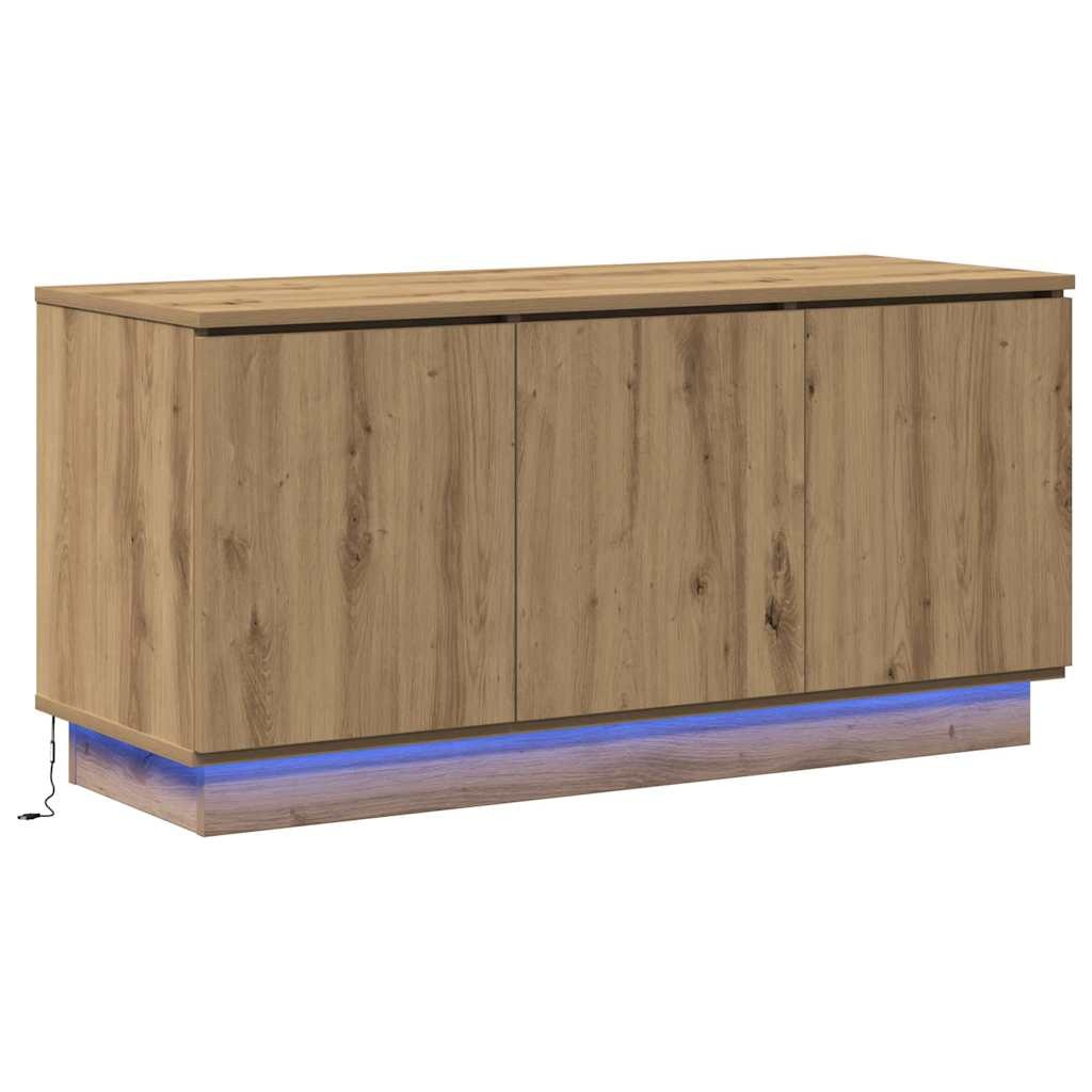 VidaXL TV-meubel met LED artisanaal eikenkleurig 100 x 38 x 49 cm