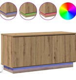VidaXL TV-meubel met LED artisanaal eikenkleurig 100 x 38 x 49 cm