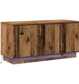 VidaXL TV-meubel met LED Oud Hout 100 x 38 x 49 cm Bewerkt hout