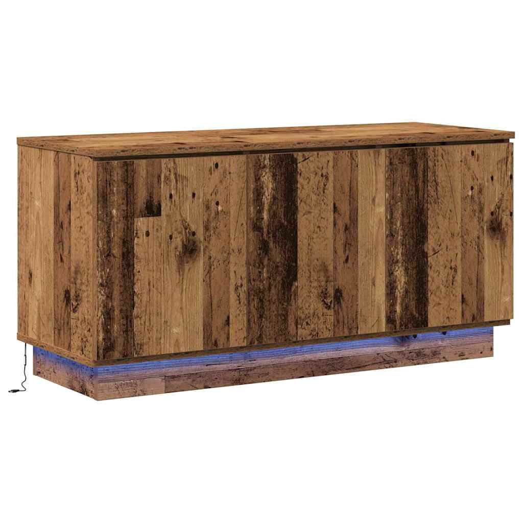 VidaXL TV-meubel met LED Oud Hout 100 x 38 x 49 cm Bewerkt hout