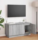 VidaXL TV-meubel met LED Grijs sonoma 100 x 38 x 49 cm Bewerkt hout