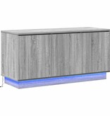 VidaXL TV-meubel met LED Grijs sonoma 100 x 38 x 49 cm Bewerkt hout