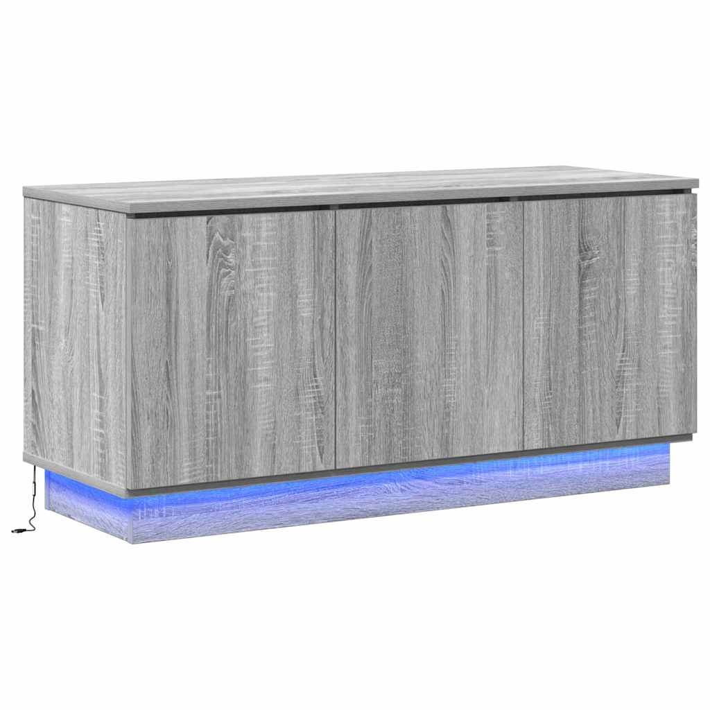 VidaXL TV-meubel met LED Grijs sonoma 100 x 38 x 49 cm Bewerkt hout