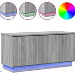 VidaXL TV-meubel met LED Grijs sonoma 100 x 38 x 49 cm Bewerkt hout