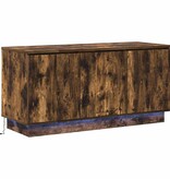 VidaXL TV-meubel met LED Gerookt eiken 100 x 38 x 49 cm Bewerkt hout