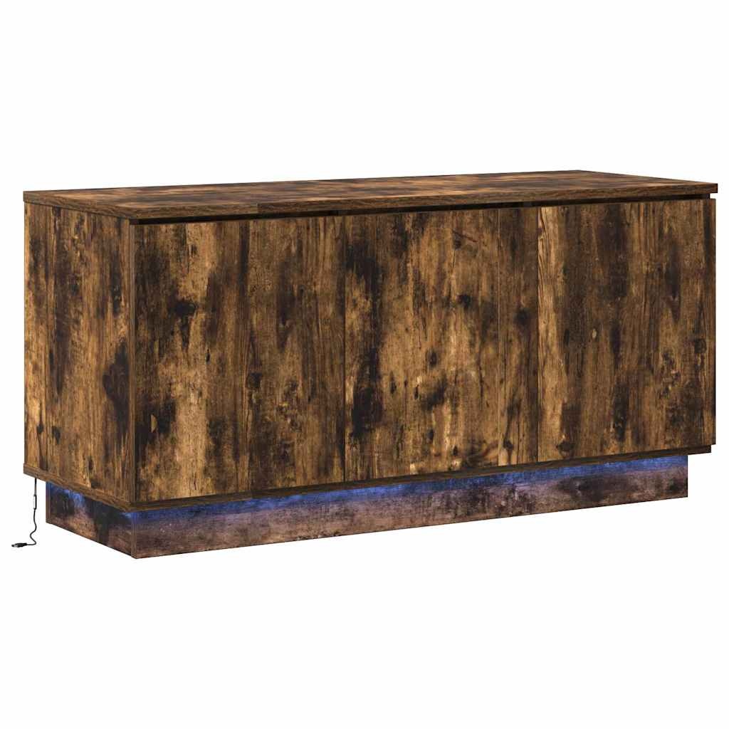 VidaXL TV-meubel met LED Gerookt eiken 100 x 38 x 49 cm Bewerkt hout