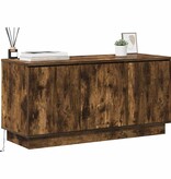 VidaXL TV-meubel met LED Gerookt eiken 100 x 38 x 49 cm Bewerkt hout