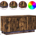 VidaXL TV-meubel met LED Gerookt eiken 100 x 38 x 49 cm Bewerkt hout