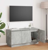 VidaXL TV-meubel met LED Betongrijs 100 x 38 x 49 cm Bewerkt hout