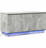VidaXL TV-meubel met LED Betongrijs 100 x 38 x 49 cm Bewerkt hout