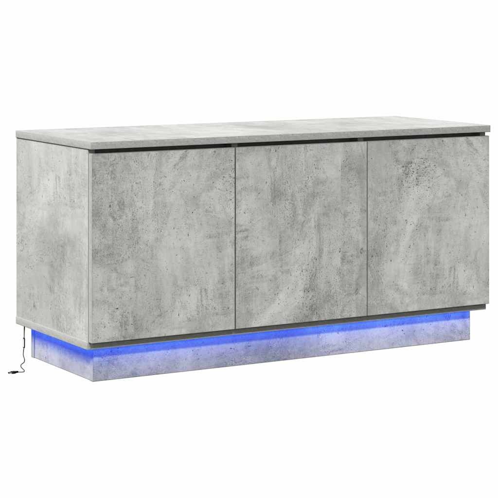 VidaXL TV-meubel met LED Betongrijs 100 x 38 x 49 cm Bewerkt hout
