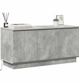 VidaXL TV-meubel met LED Betongrijs 100 x 38 x 49 cm Bewerkt hout