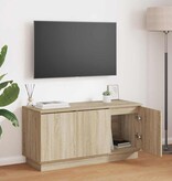 VidaXL TV-meubel met LED Sonoma eiken 100 x 38 x 49 cm Bewerkt hout