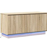 VidaXL TV-meubel met LED Sonoma eiken 100 x 38 x 49 cm Bewerkt hout