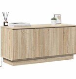 VidaXL TV-meubel met LED Sonoma eiken 100 x 38 x 49 cm Bewerkt hout