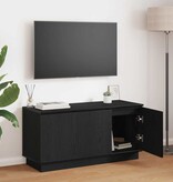 VidaXL TV-meubel met LED Zwart eiken 100 x 38 x 49 cm Bewerkt hout