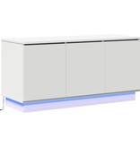 VidaXL TV-meubel met LED Wit 100 x 38 x 49 cm Bewerkt hout