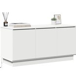 VidaXL TV-meubel met LED Wit 100 x 38 x 49 cm Bewerkt hout