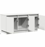 VidaXL TV-meubel met LED Wit 100 x 38 x 49 cm Bewerkt hout