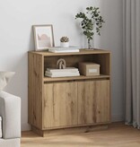 VidaXL Dressoir met LED artisanaal eikenkleurig 71 x 34,5 x 75 cm