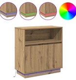 VidaXL Dressoir met LED artisanaal eikenkleurig 71 x 34,5 x 75 cm