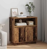 VidaXL Dressoir met LED Oud Hout 71 x 34,5 x 75 cm Bewerkt hout