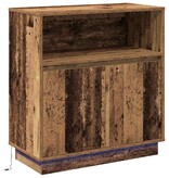 VidaXL Dressoir met LED Oud Hout 71 x 34,5 x 75 cm Bewerkt hout