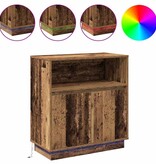 VidaXL Dressoir met LED Oud Hout 71 x 34,5 x 75 cm Bewerkt hout
