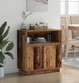 VidaXL Dressoir met LED Oud Hout 71 x 34,5 x 75 cm Bewerkt hout