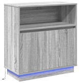 VidaXL Dressoir met LED Grijs sonoma 71 x 34,5 x 75 cm Bewerkt hout