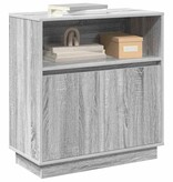VidaXL Dressoir met LED Grijs sonoma 71 x 34,5 x 75 cm Bewerkt hout