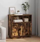 VidaXL Dressoir met LED Gerookt eiken 71 x 34,5 x 75 cm Bewerkt hout