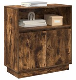 VidaXL Dressoir met LED Gerookt eiken 71 x 34,5 x 75 cm Bewerkt hout