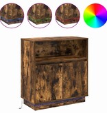 VidaXL Dressoir met LED Gerookt eiken 71 x 34,5 x 75 cm Bewerkt hout
