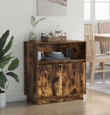 VidaXL Dressoir met LED Gerookt eiken 71 x 34,5 x 75 cm Bewerkt hout