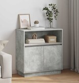 VidaXL Dressoir met LED Betongrijs 71 x 34,5 x 75 cm Bewerkt hout