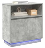 VidaXL Dressoir met LED Betongrijs 71 x 34,5 x 75 cm Bewerkt hout
