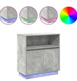 VidaXL Dressoir met LED Betongrijs 71 x 34,5 x 75 cm Bewerkt hout