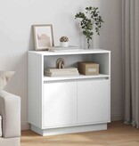 VidaXL Dressoir met LED Wit 71 x 34,5 x 75 cm Bewerkt hout