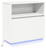 VidaXL Dressoir met LED Wit 71 x 34,5 x 75 cm Bewerkt hout