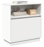 VidaXL Dressoir met LED Wit 71 x 34,5 x 75 cm Bewerkt hout