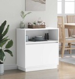 VidaXL Dressoir met LED Wit 71 x 34,5 x 75 cm Bewerkt hout